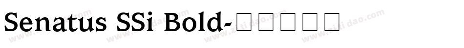 Senatus SSi Bold字体转换